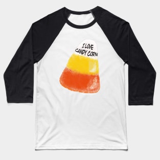 I Love Candy Corn Baseball T-Shirt